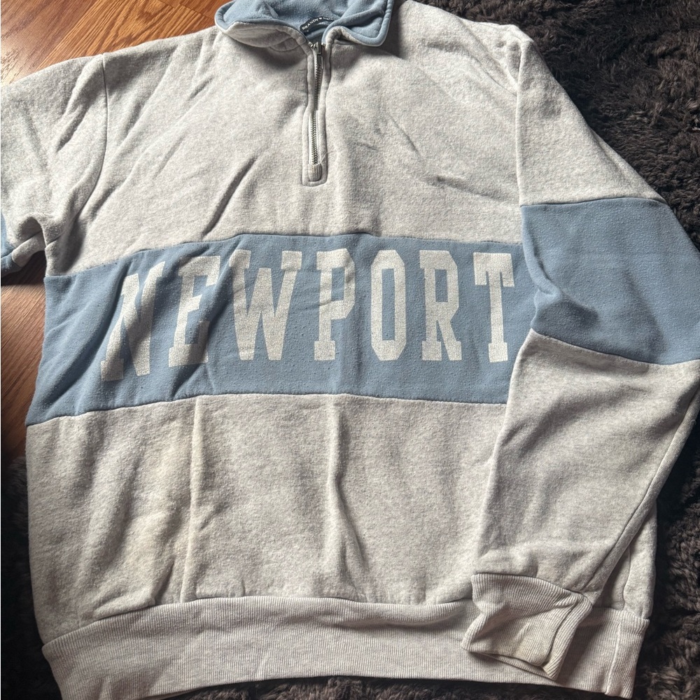 Brandy Melville- Newport Gray and Blue Sweater